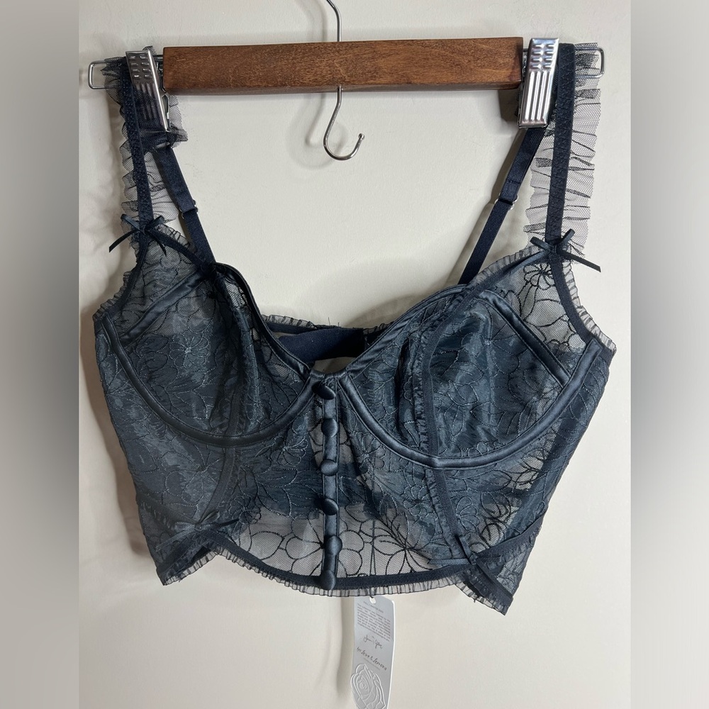 For Love And Lemons Black Lace Bra NWT